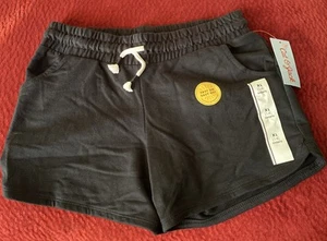 CAT & JACK GIRLS EASY ON EASY OFF FLEXIBLE DRAWSTRING BLACK SHORTS WITH POCKETS - Picture 1 of 3