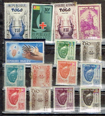 15 Assorted  Mint Postage sTamps from Togo (13-485) Cover