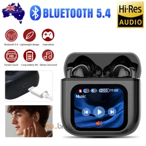 LED Touchscreen Wireless Bluetooth 5.4 Headphone Visible Active TWS Earphones - Picture 1 of 10