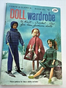 Coats & Clark’s Barbie Doll Wardrobe Knit, Crochet, Sew Vintage 1964 As Is - Picture 1 of 6