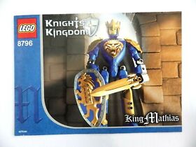 LEGO KNIGHTS KINGDOM KING MATHIAS Instruction Manuals Mounting ref 8796