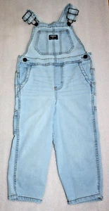 OshKosh B'gosh Denim Bib Jean Overalls Size 4T /4A Blue extreme Light Wash - Picture 1 of 9