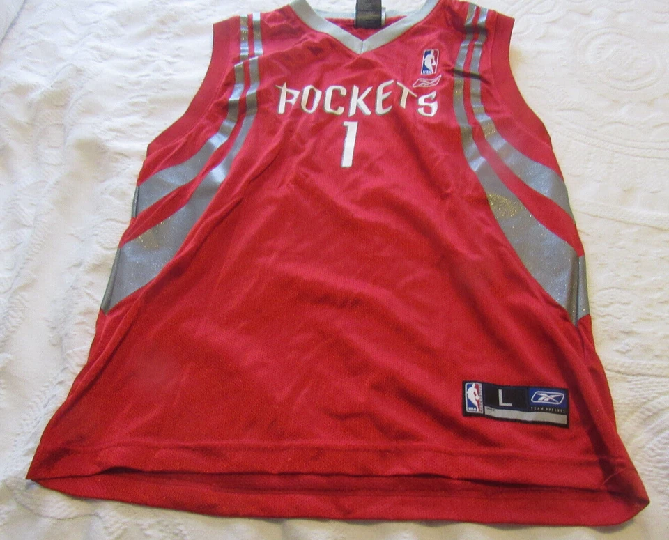 Camiseta deportiva de baloncesto Tracy McGrady, Houston Rockets #1 (Reebok) juvenil grande Foto 1 de 4