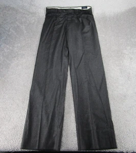 Vtg Burberry Dress Pants Mens 35 Carlo Charcoal Gray Wool/Cashmere Slacks *Holes - Picture 1 of 14