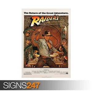 INDIANA JONES poster for 'Raiders of the Lost Ark' featuring Harrison Ford movie - Picture 1 of 4