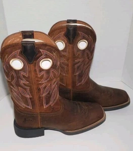 Justin Mens Boots Bowline Pecan Brown Water Buffalo Sz 10EE Style SE7523 - Picture 1 of 10