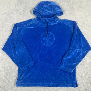 Vtg Nike Hoodie Adult Small Blue Velour Basketball Pullover Sweatshirt *Read - Picture 1 of 9