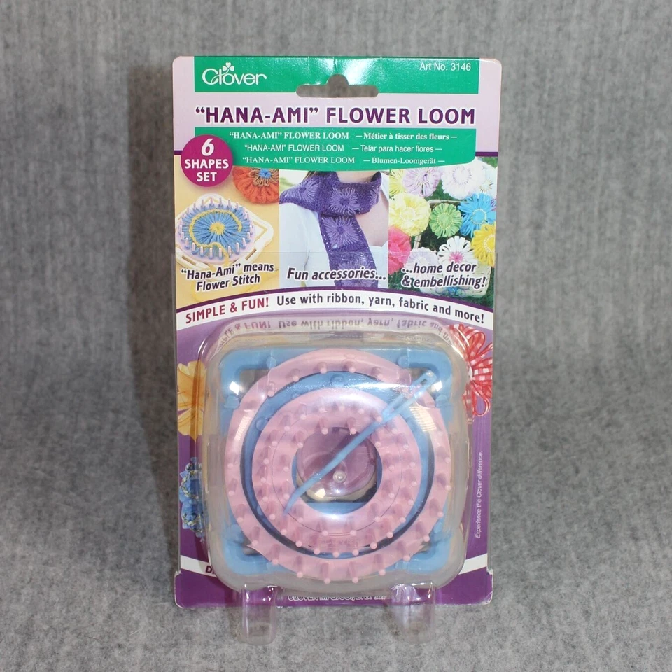 CLOVER HANA-AMI Flower Loom Knitting Set Crafter Make It Projects Japan 2009 New - Bild 1 von 4