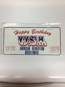 1976 USA American Revolution Bicentennial Metal License Plate Tag Brand New - Picture 1 of 1