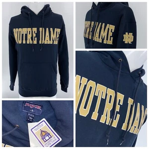 Notre Dame Fighting Irish Hoodie S Men Blue Cotton Poly New With Tags YGI V3-70 - Picture 1 of 14