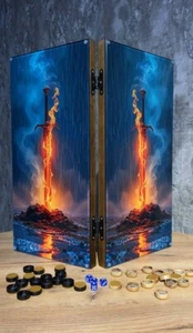 Backgammon made of wood and glass "Viking" - Picture 1 of 5