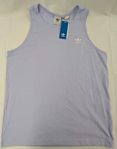 Camiseta sin mangas Adidas Essentials violeta trébol para hombre talla L camisa muscular IP2745 nueva - Imagen 1 de 3