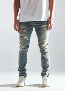 FB9 Standard Denim by Embellish Size 32 Distressed Jeans Free Shipping - Picture 1 of 7