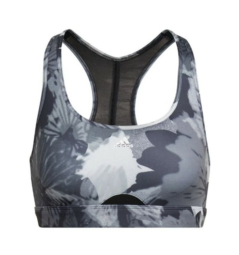 Adidas Women Powerreact Training Medium-Support Allover Print Bra Size SD-DD NWT - Image 1 of 4