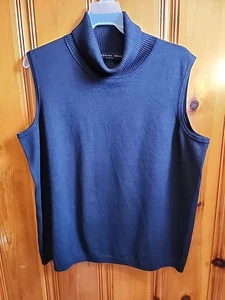 Woman’s Josephine Chaus Dark Blue Sleeveless Knit Top Plus Size 2 - Picture 1 of 4