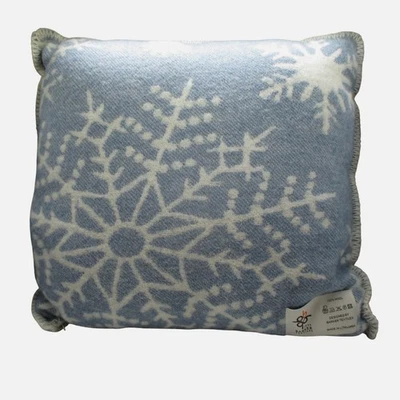 Almohada de lana de invierno Hygge copo de nieve diseño escandinavo de 18" Barker Textiles rara Foto 1 de 4