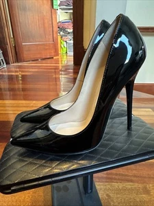 Jimmy Choo Romy 100 Black Patent Leather Pumps Size US 7 / EU 37 - Picture 1 of 11