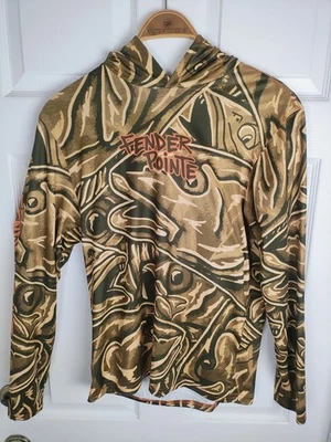 Artistic Eric Estrada Fender Pointe Men's S Camo/Fishing Motif Hoodie Pullover - Image 1 of 4