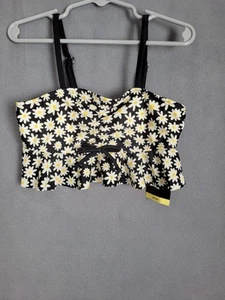 Art Class Girls Floral Ruffle Swimsuit Top Midkini Top Size Small (6/6X) - Picture 1 of 5