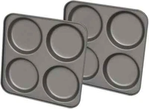 2x 4 Tassen Yorkshire Pudding Muffin Tablett Antihaft Pfanne Blech Tarte Dessert Brötchen Tablett - Bild 1 von 8