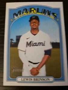 Lewis Brinson 2021 Topps Heritage High Number #708 impresión corta Miami Marlins SP - Imagen 1 de 2