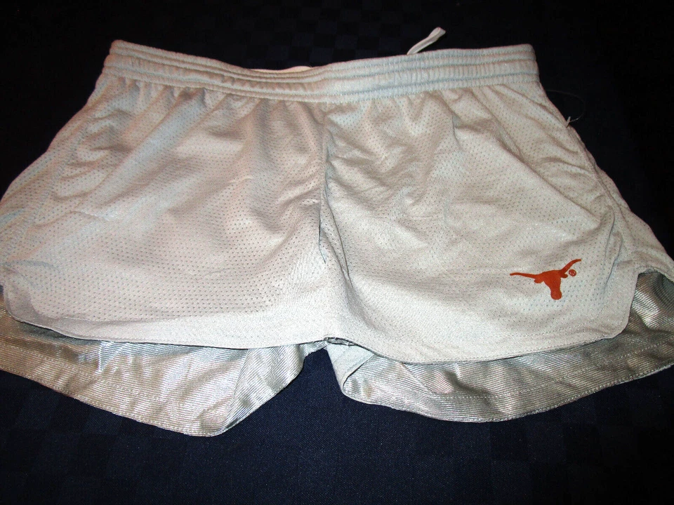 NEW UNIVERSITY TEXAS LONGHORNS  WOMENS RUNNING SHORTS MESH GRAY SMALL - Image 1 of 1