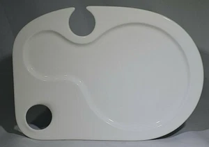 Villeroy & Boch White Cocktail Plate hole for glass luncheon sandwich drinks new - Picture 1 of 11