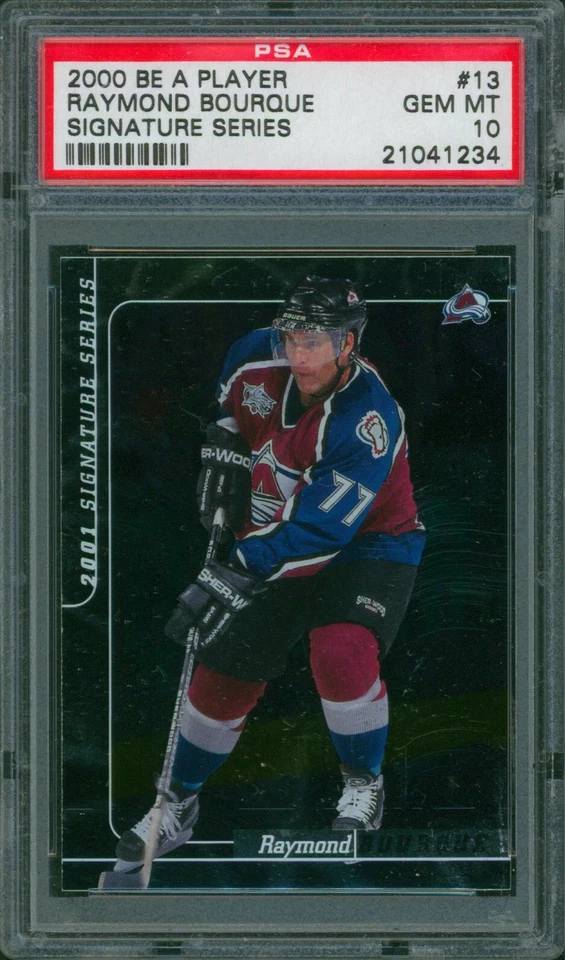 2000-01 Be A Player Signature Series RAYMOND RAY BOURQUE #13 HOF SP PSA 10 Pop 1 - Image 1 of 2