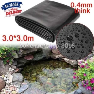3*3m Durable Fish Pond Liner HDPE Membrane Gardens Landscaping Pools Reinforced - Picture 1 of 10