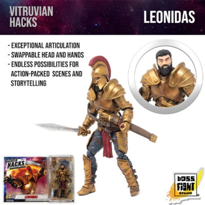 Boss Fight Studio Vitruvian H.A.C.K.S. Leonidas V3 Time Displaced King Figure - Image 1 of 4