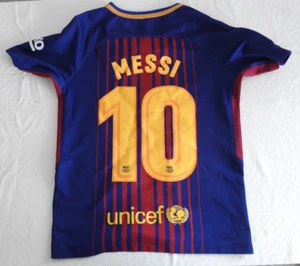#10 MESSI FC Barcelona 2017 Home Jersey Nike Blue Red Shirt Size Boys Kids S - Picture 1 of 19