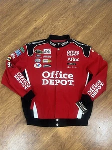 Vintage Signed CARL EDWARDS NASCAR OFFICE DEPOT JH Design RACING JACKET L - Picture 1 of 7