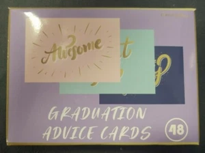 Graduation Advice Cards - Envelopes, Stickers, 8 different designs - 48 count - Picture 1 of 6