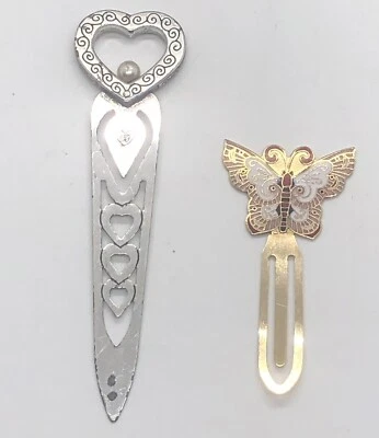 Brighton Contempo Heart Bookmark & Enamel Butterfly Brass Bookmark - Image 1 of 4