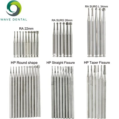 5 Pcs WAVE Dental Tungsten Carbide Burs RA / HP for Dental Low Speed Handpiece - Image 1 of 4