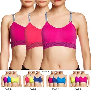 Sujetador deportivo activo push up push up paquete de 3 rendimiento sin costuras - Imagen 1 de 5