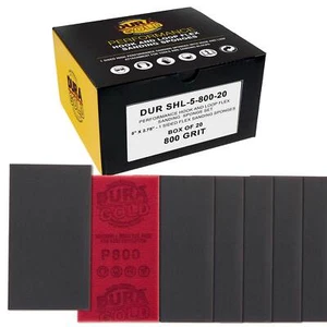 800er Körnung 5" x 2-3/4" Schleifschwämme, Box mit 10 - Haken & Öse Nass/Trocken Flexibel - Bild 1 von 5