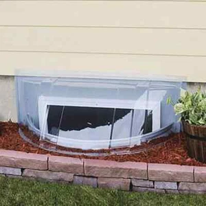 39 In. Round Bubble Plastic Window Well Cover Rain Snow Debris Pest Clear Thick - Picture 1 of 11