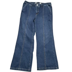 Pantalones de mezclilla Seven7 para mujer 16 azul pierna ancha tiro alto algodón elástico patinador Y2K - Imagen 1 de 12