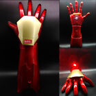 1:1 Iron Man Gloves with LED Cosplay Props Action Figure Model Toys Kid Wearable