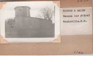 Boston & Maine Railroad Banana Car 13247 Photo On Index Card 3.75 x 2.5 - Picture 1 of 2