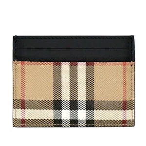 Burberry Sandon Card Case Wallet House Check Black New - Picture 1 of 4