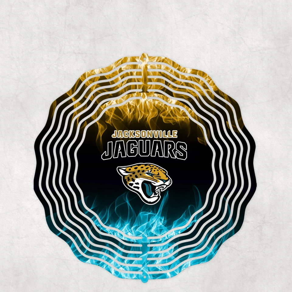 Jacksonville Jaguars Inspired 10" Wind Spinner #2 - Image 1 of 1