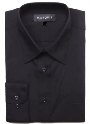 Camisa Marquis Sólida Calce Clásico Manga Larga Negra XL 17.5 36/37 Foto 1 de 2