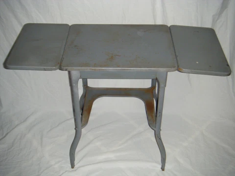 Vintage Metal Industrial Typewriter Desk Stand Drop Leaf Table Cover