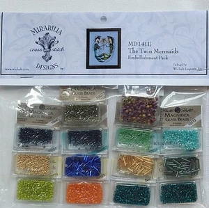 Mirabilia Designs The Twin Mermaids Beaded Cross Stitch Embellishment Bead Pack - Picture 1 of 10