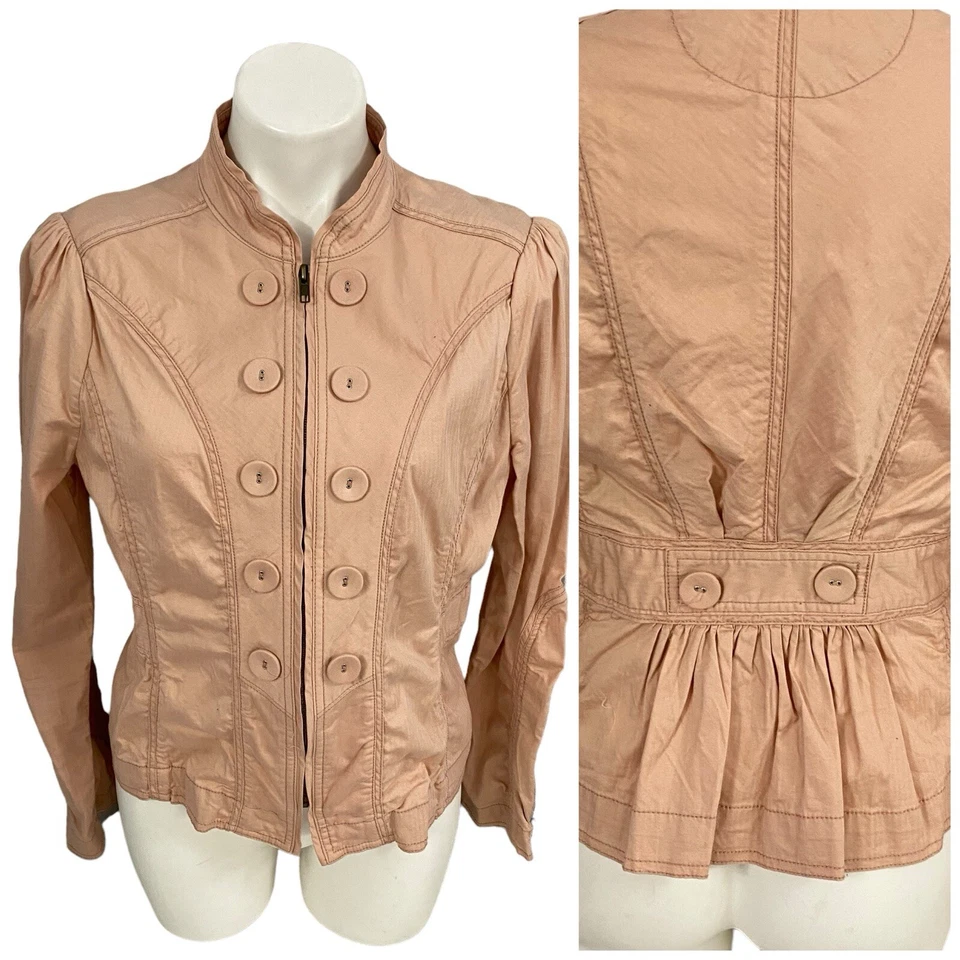 Chaqueta Blazer Ambition Mujer Mediana Coral Naranja Trabajo Oficina Informal Campesina Foto 1 de 4