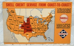 111d. 1941 SHELL GAS CREDIT SERVICE FROM COAST TO COAST! w/FULL CALENDAR ON REV - Picture 1 of 2