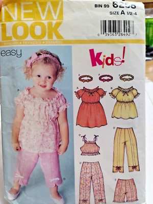 Dress Top Shorts Capri Pants 6M 1 2 3 4 Simplicity New Look 6258 Sewing Pattern - Image 1 of 4