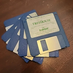 De Colección Broderbund The Treehouse Juego Disquete Retro PC Juego MS-DOS 5 Discos Raro - Imagen 1 de 4